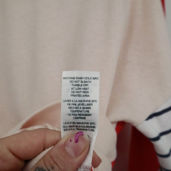 Sundry Colorblock Sweatshirt Womens 1 Cream Sporty Athletic Casual Active Wear - Picture 8 of 16